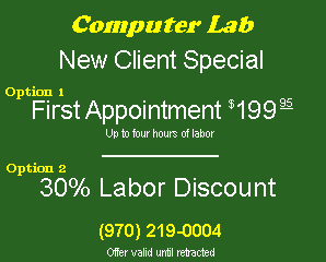 New Client First Appointment Special